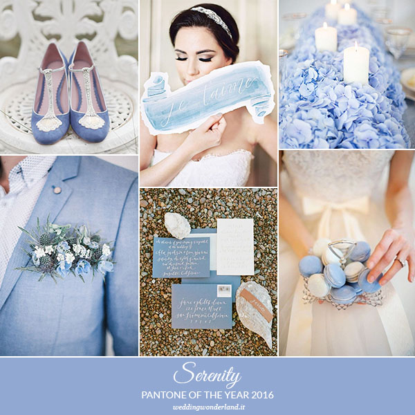 Inspiration board: Serenity – Pantone dell’anno 2016 | Wedding Wonderland