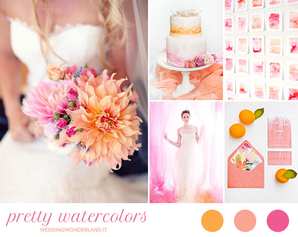 Inspiration board: arancione, corallo e fucsia | Wedding Wonderland